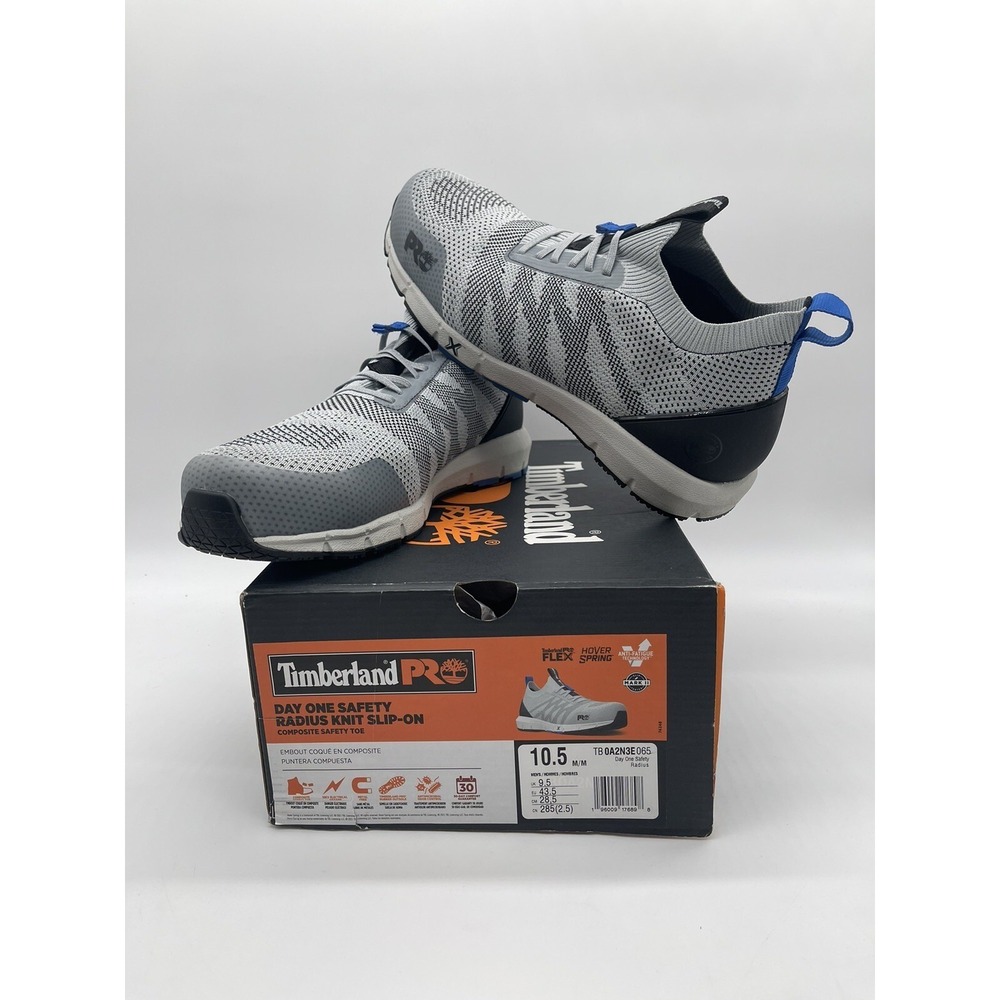 Timberland PRO Mens Day One Safety Radius Gray Safety Shoes Size 10.5 M